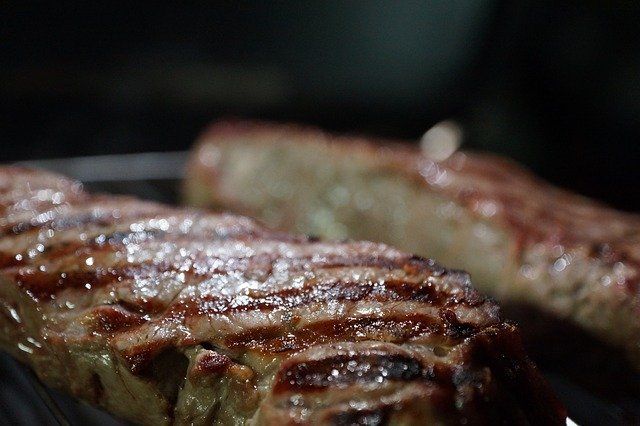 Saftiges Steak in Nahaufnahme